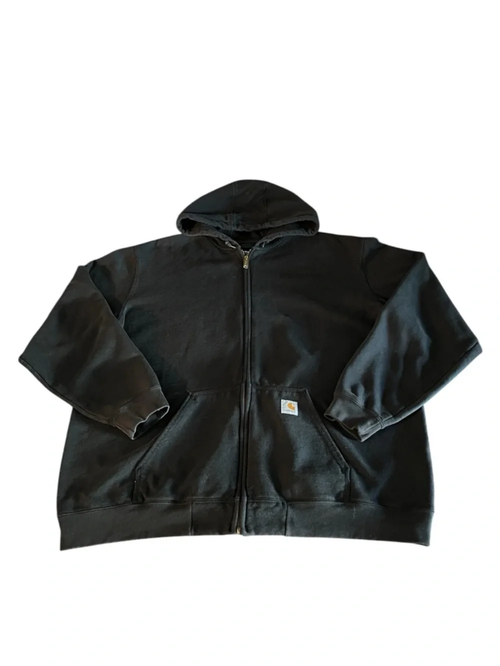 Carhartt Black Full-Zip Hooded Jacket Size XL